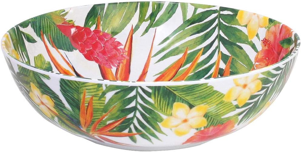 Assiette Creuse En Mélamine Jungle 20 Cm Couleur Vert, Noir Les Jardins