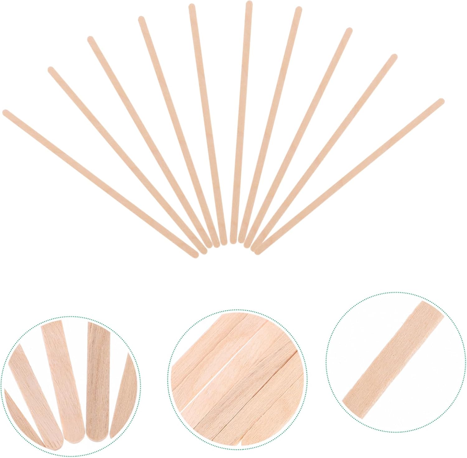 OUNONA 300pcs Wooden Coffee Stirrers Handle Disposable Stirring Sticks for Beverages Suitable for Coffee Tea Cocktails and More for Cafes and Offices
