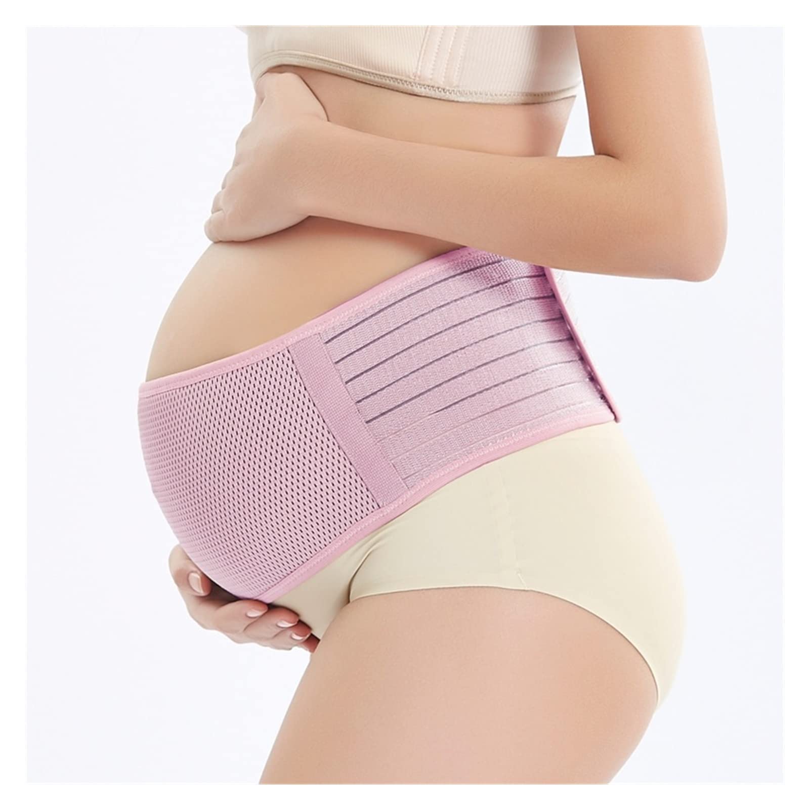 Generic Vorgeburtlicher Verband Bauchband Postpartaler Gürtel Gürtel Mutterschaft Schwangerschaft Rückenstützgürtel for Schwangerschaft Bauchstütze 22.7.2 (Color : Pink, Size : Large)