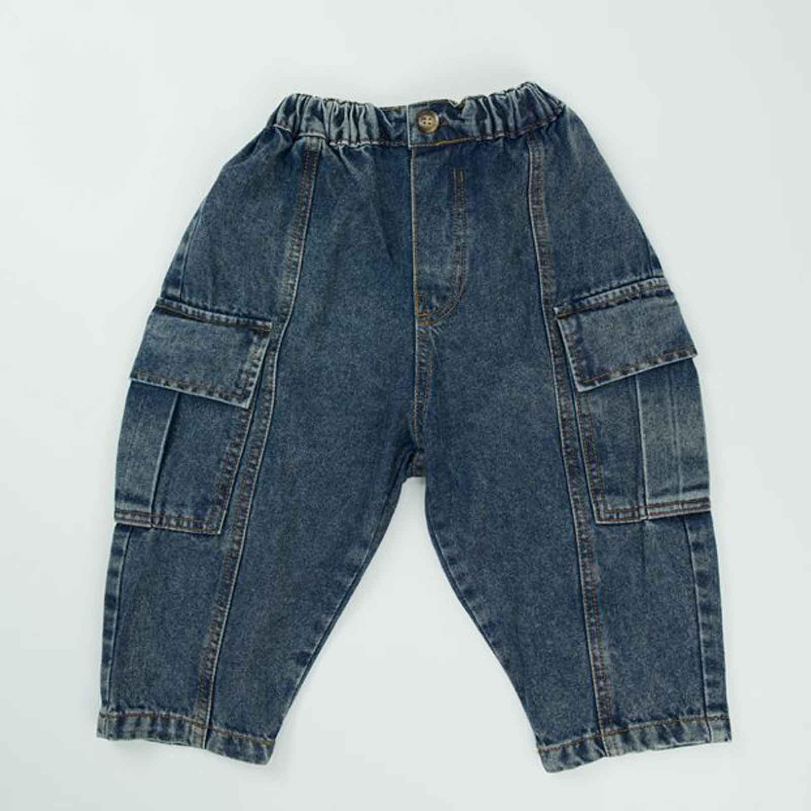 Generico Jeans Ragazzo 14 Anni-Pantaloni in Denim Casual per Le Vacanze, per Bambini e Bambine, da Bambino o da Bambina