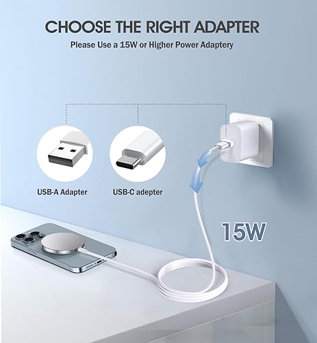 Miniatura 4 de Paquete de 2 cargadores inalámbricos magnéticos para iPhone 1515 Pro15 Plus15 Pro Max de 15 W, cargador magnético rápido para iPhone 15141312 Series