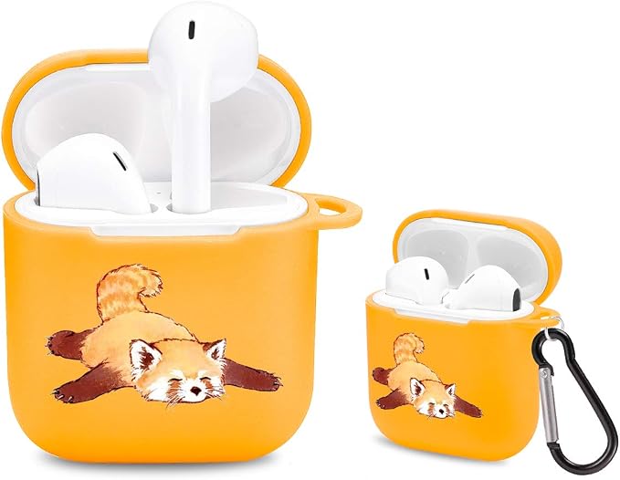 Idocolors Custodia per AirPods 1/2 Antiurta Custodia Protettiva in TPU  Morbido Case Cover con Moschettone Supporta la Ricarica Wireless, con  Motivo procione : Amazon.it: Elettronica