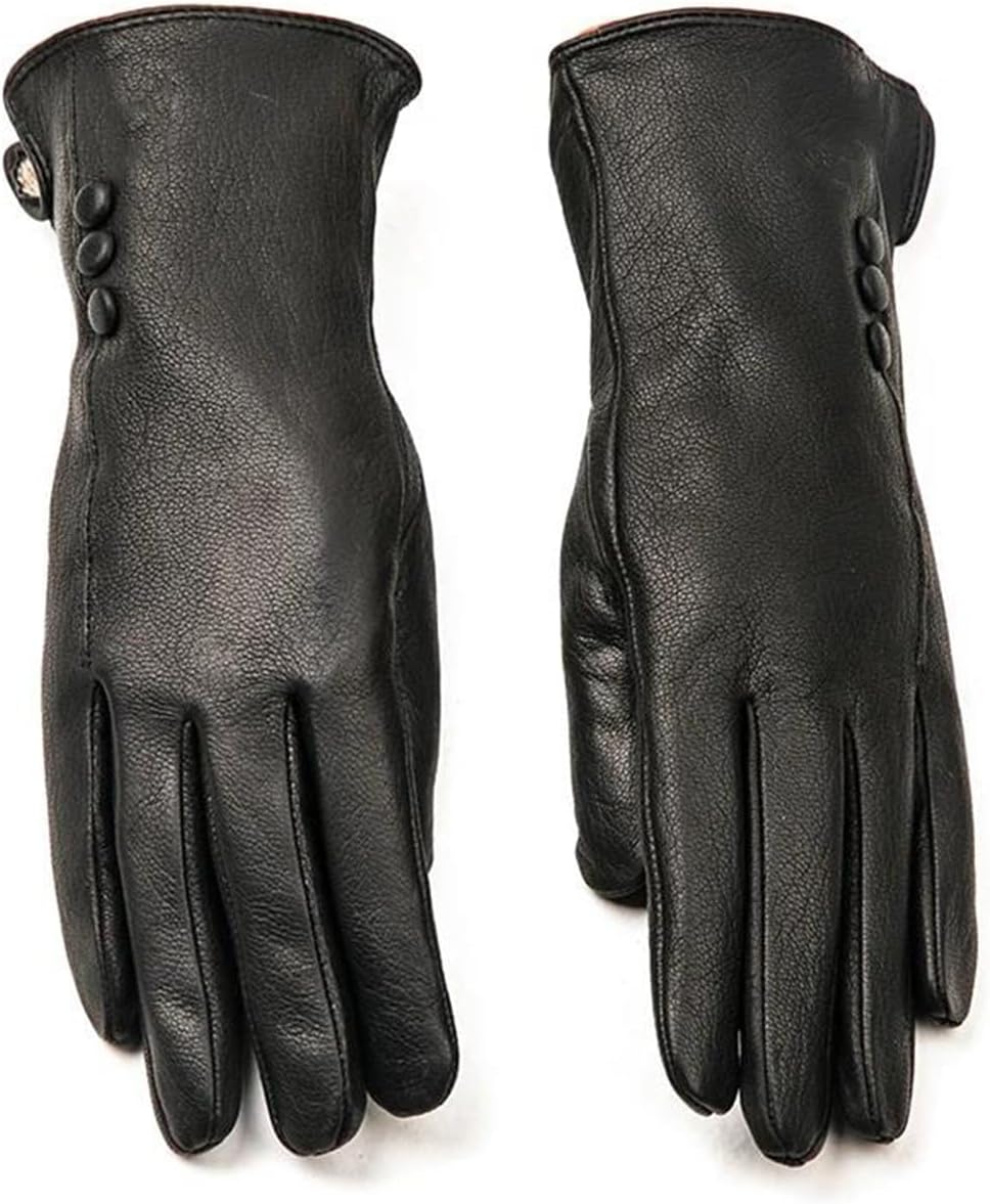 Women's Leather Mittens Classic And Warm Design With A Soft Textured Feel For Essential Cold Weather Hand Comfort