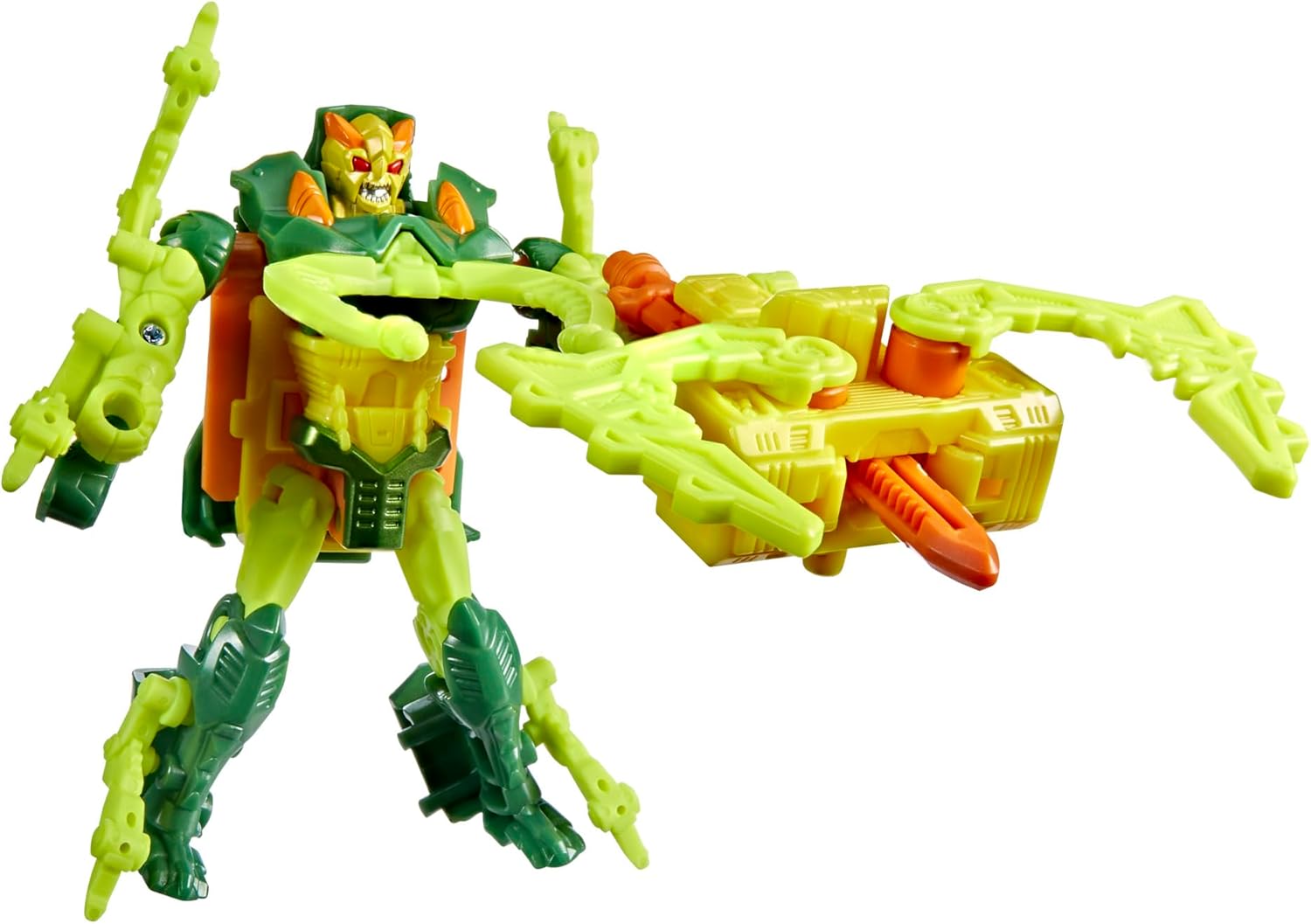 Transformers CYBERWORLD Chop Shop Armored Cyber Changers 4-Inch Action Figure, Quick Change to Insect Mode, Robot Toys for Boys and Girls 6 and Up