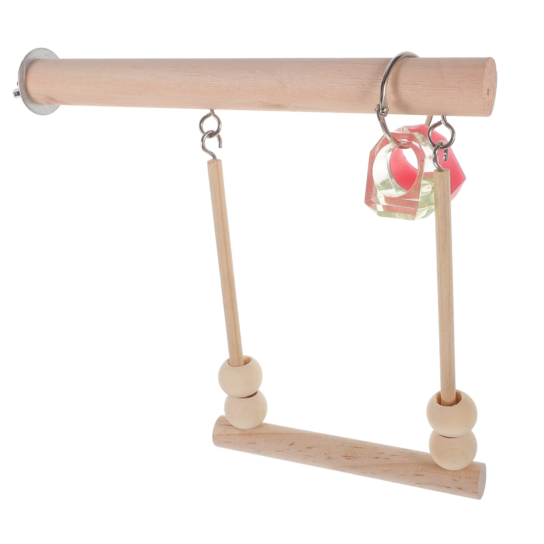 VILLFUL 1 De Columpio para Loros Juguetes para Pájaros Jaula Juguete para Loros Juguete De Madera para Loros Columpio para Pájaros Domésticos Jaula para Suministros De