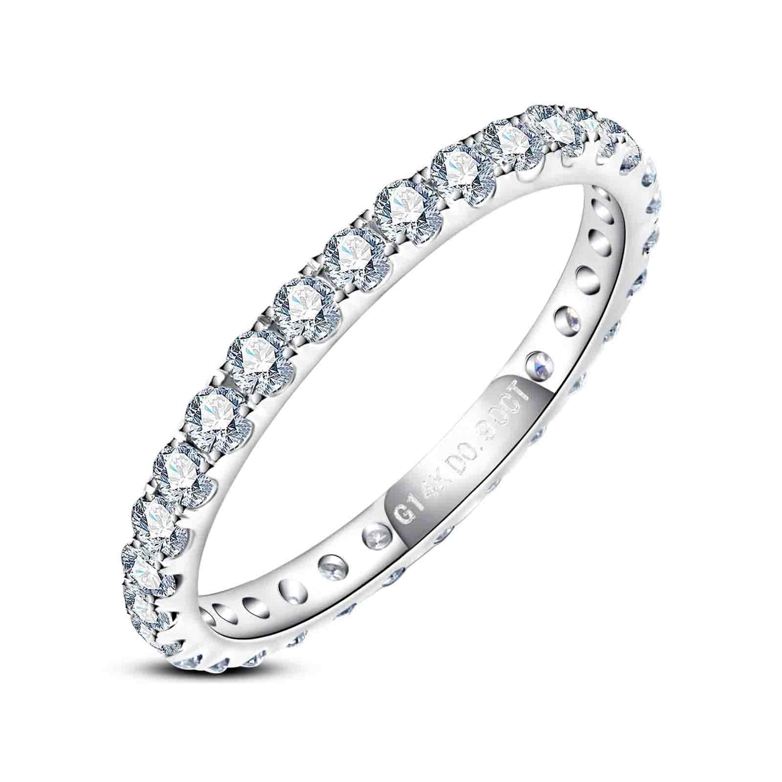 Moissanite 1 cttw Eternity Ring