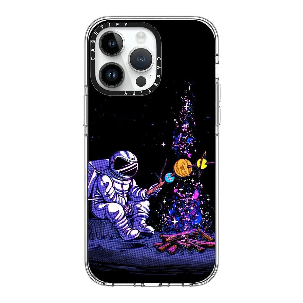 Coque iPhone 14 Pro Max CASETiFY transparente Moon Camping pour les passionnés d'aventure Magsafe