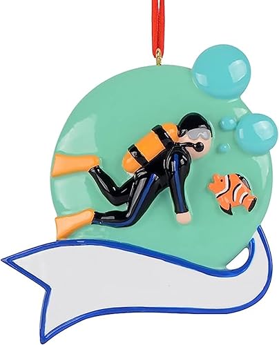 Miniatura 3 de Adorno de buceo personalizado de buceo, adorno de Navidad 2022, regalo de buceo, regalo de buceo, regalos para mujeres, figura de buceo, accesorios