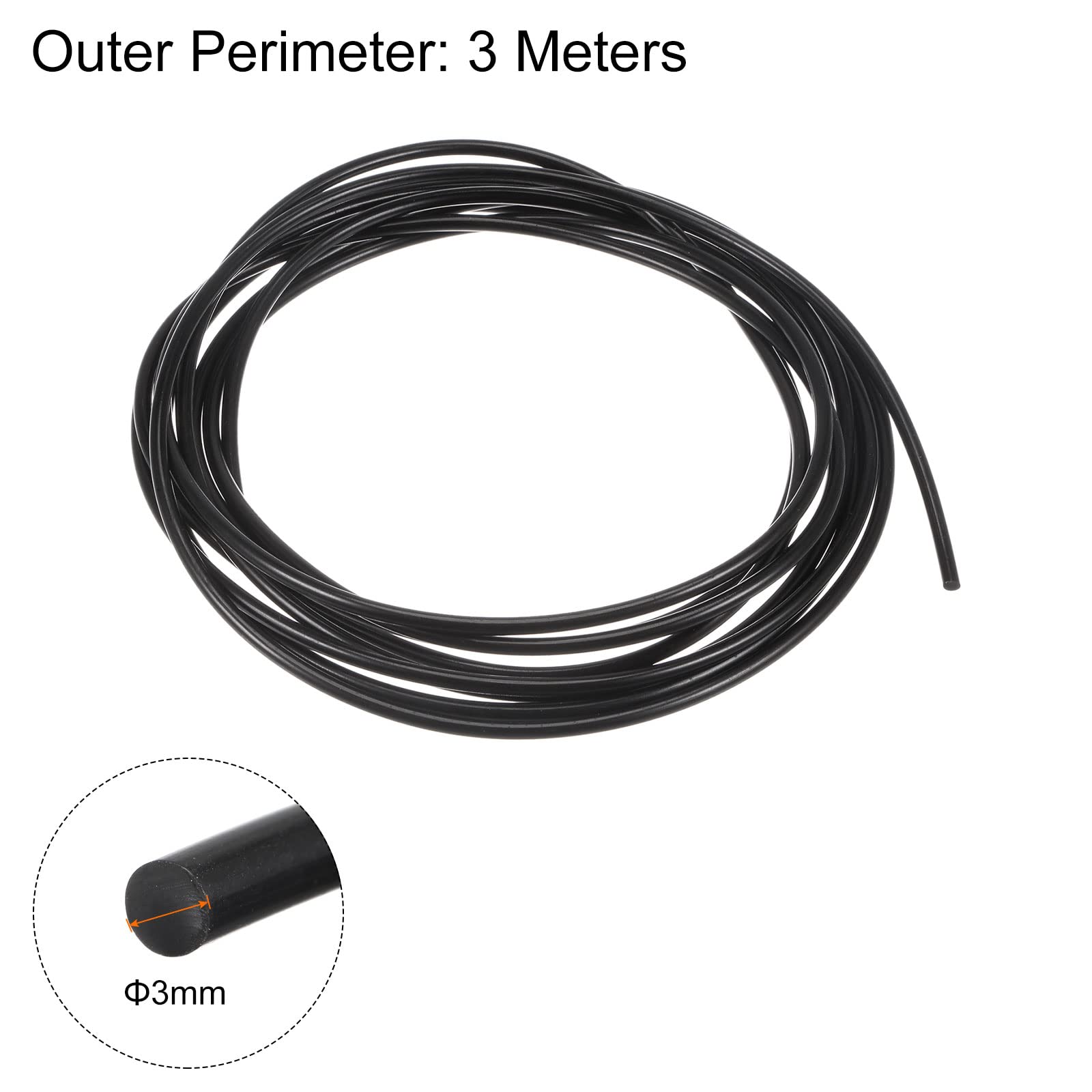 Ceinture PU Orange Courroie Polyuréthane Orange 8mm X 5m - Transmission Lisse - Pour Machines Courroie PU Lisse 8mm