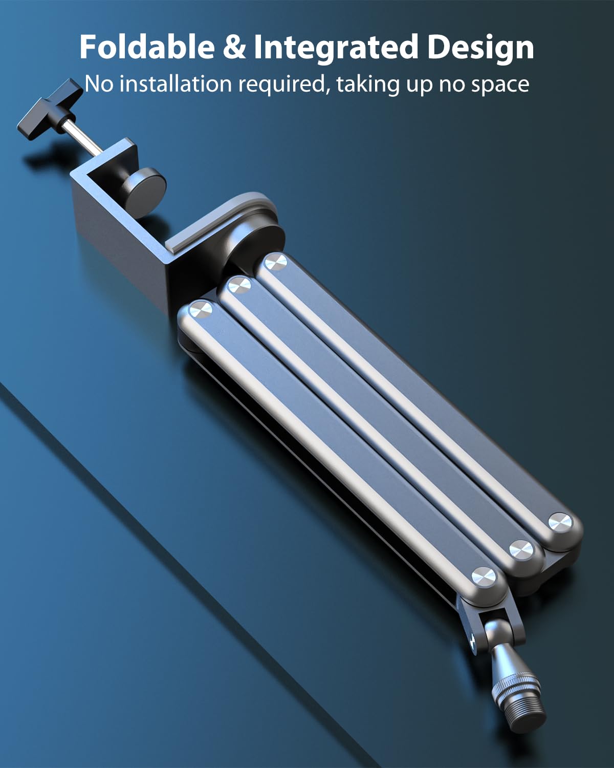 FULAIM Brazo de micrófono de aluminio compatible con RODE, soporte de micrófono ajustable para Shure, mic arm con adaptador de 3/8" - 5/8" para Game Streaming Podcast Broadcast Interview (Gris)