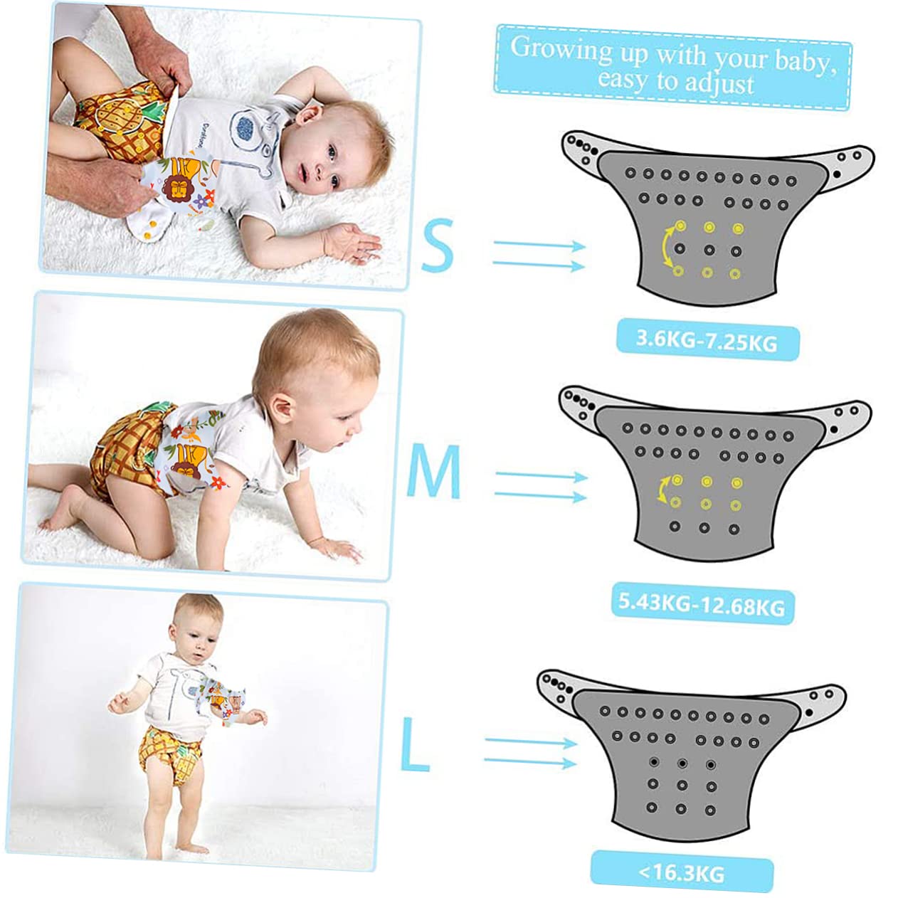 ibasenice 3pièces Culotte Apprentissage Ajustable Pour Lavable Et Étanche Culotte De Propreté Respirante Pour Apprentissage Facile Propreté