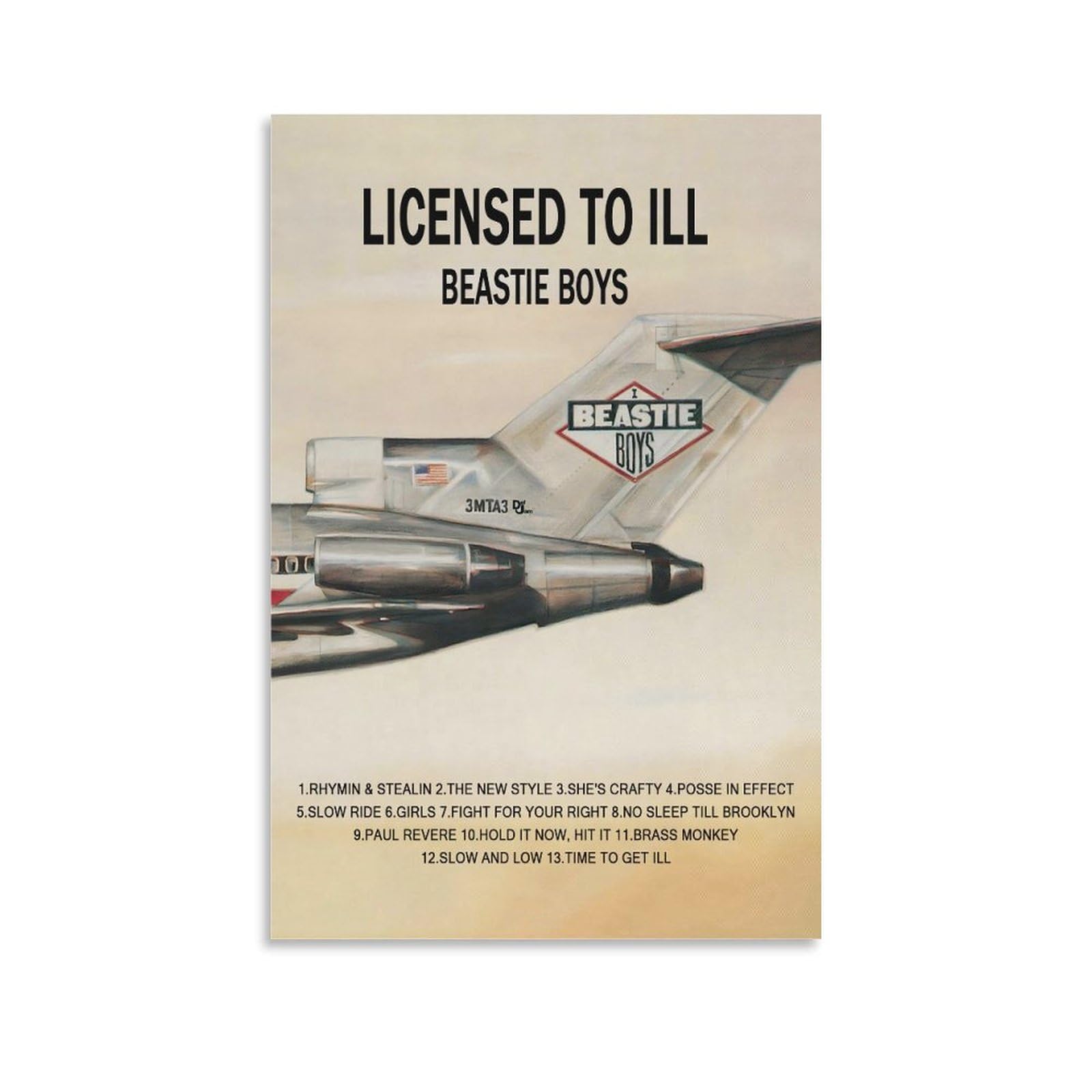 Amazon.com: OPDACHUN Beastie Boys Licensed to Ill 1 Canvas Poster