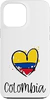 Vista 23 de iPhone 14 Pro Max Colombia Heart Art Cool Sudamérica Español Colombiano Estuche de regalo