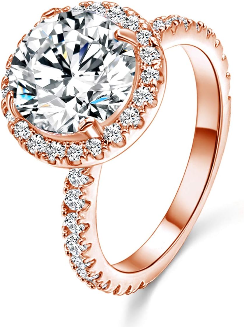Classic CZ Bridal Sets Band Ring for Women, Faux Cubic Zirconia Wedding Ring Set Womens