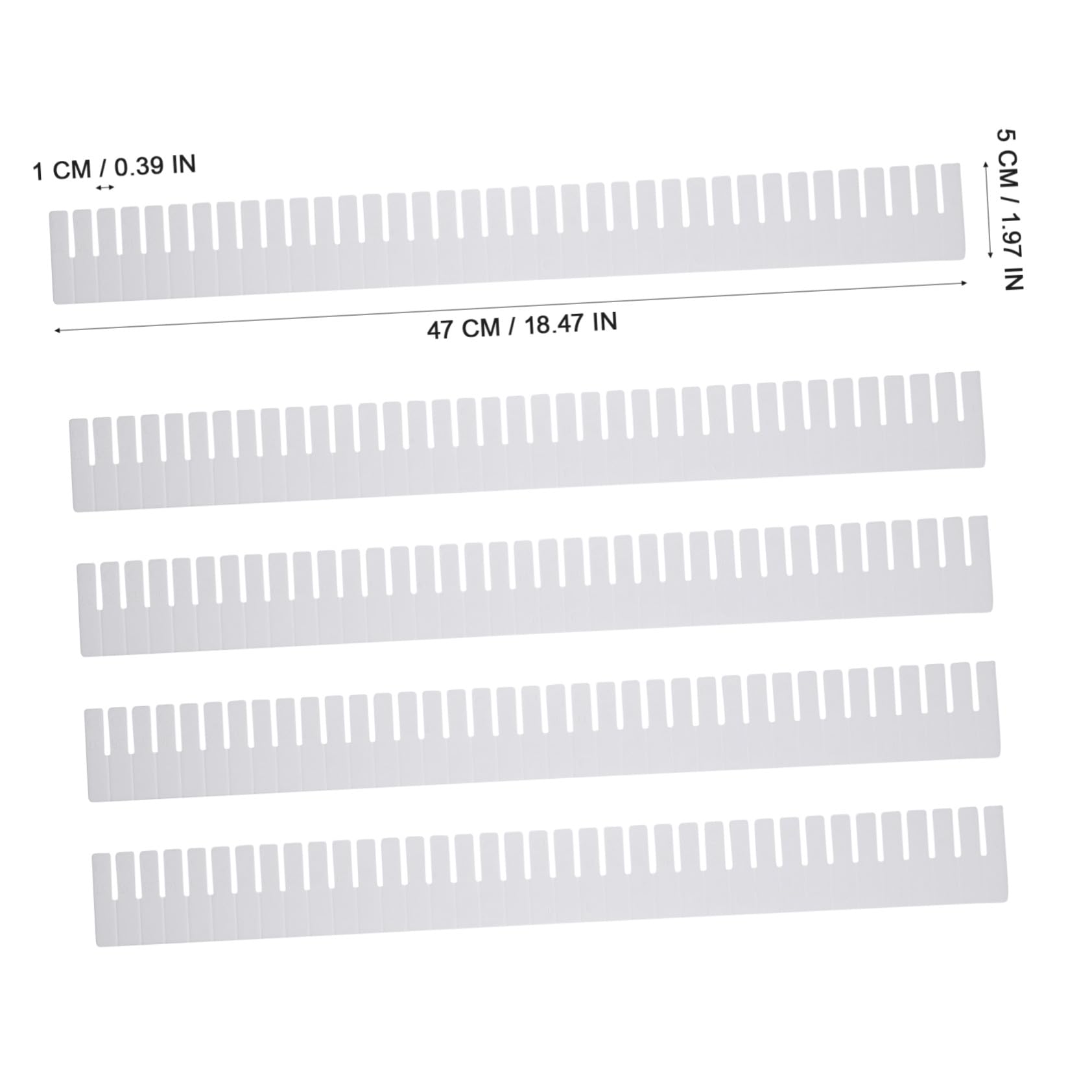 Divisori per Cassetto Regolabili in Pp 34 Pezzi Color Bianco | Angoli Arrotondati, 34 Elementi in Set, Lavorazione Curata e Struttura Resistente All'usura