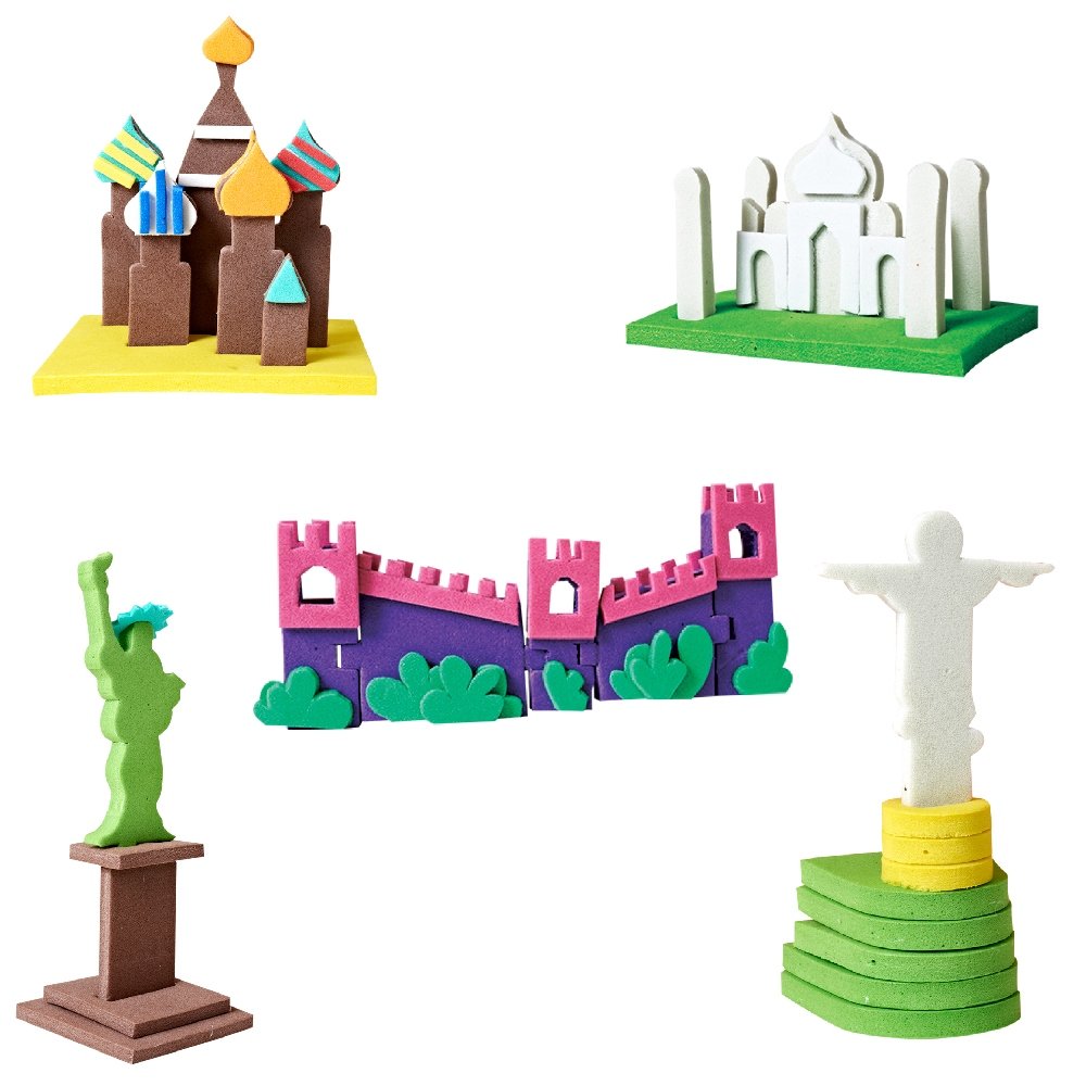 Mapology Mounments Around The World | Make 13 Miniature Models| 3D Puzzle for Kids | Birthday Gift for Girls & Boys | Educational Toys for 5,6,7,8,9 Years
