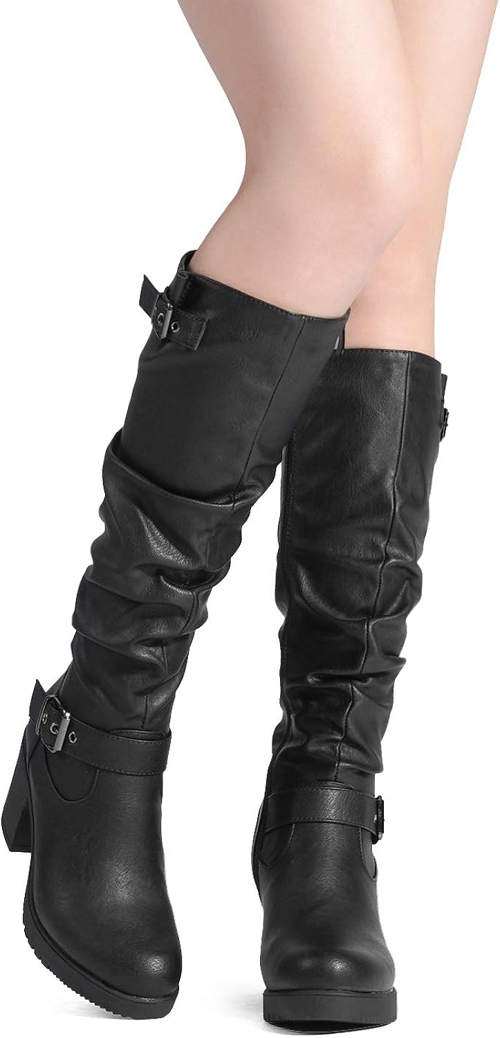 Miniatura 2 de Dream Pairs - Botas a la rodilla de tacón grueso para mujer