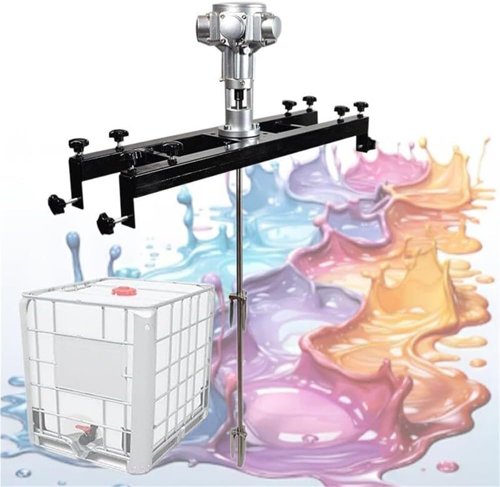 Pneumatic Agitator Mixer, 3-Cylinder Electric Blender for 55-Gallon Drum, Air Stirrer for Paint, Coatings, Viscous Liquids & Inks - High Efficiency Mixing Solution