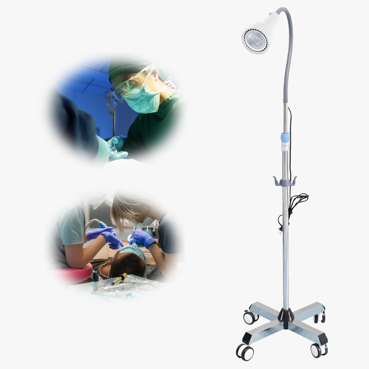 Illuminate Your Medical Practice with High-Quality ABS Material Examination Light: LED Pure White Light Source, 28W High Power, 360° Rotation - Perfect for Gynecology, ENT, and Dentistry