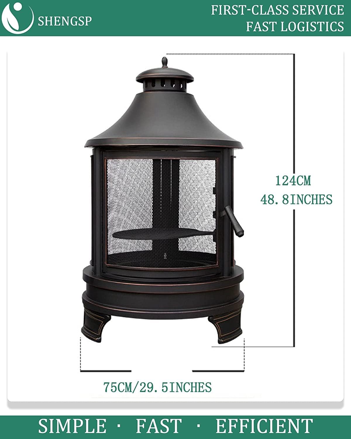 Wood Burning Stoves Wood Burning Stoves for, Carbon Steel Camping Grills Outdoor Cooking, Easy to Assemble Backpacking Wood Stove for Picnic BBQ Camp Hiking