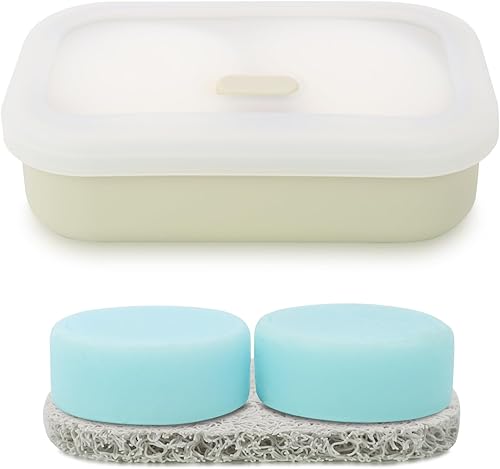 Miniatura 12 de Estuche de jabón de viaje, contenedor de jabón de viaje a prueba de fugas, caja de jabón de silicona con capa de drenaje, portajabón irrompible