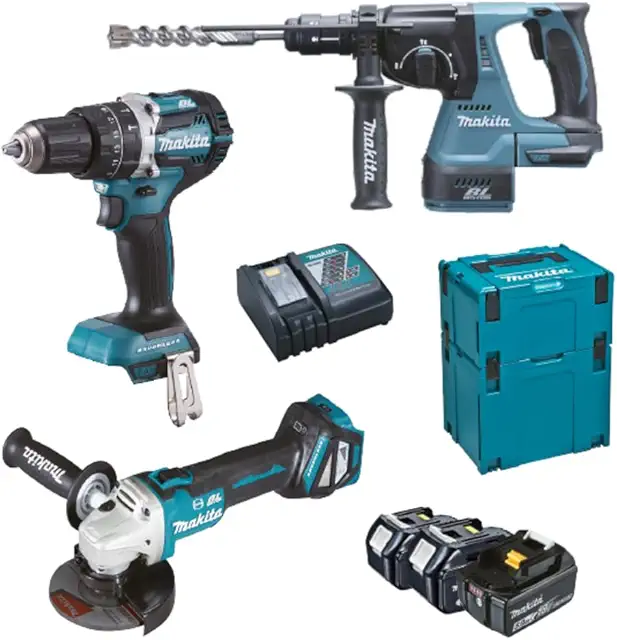Kit Makita DLX3119TJ: Set Elettroutensili Professionali 18V 5Ah