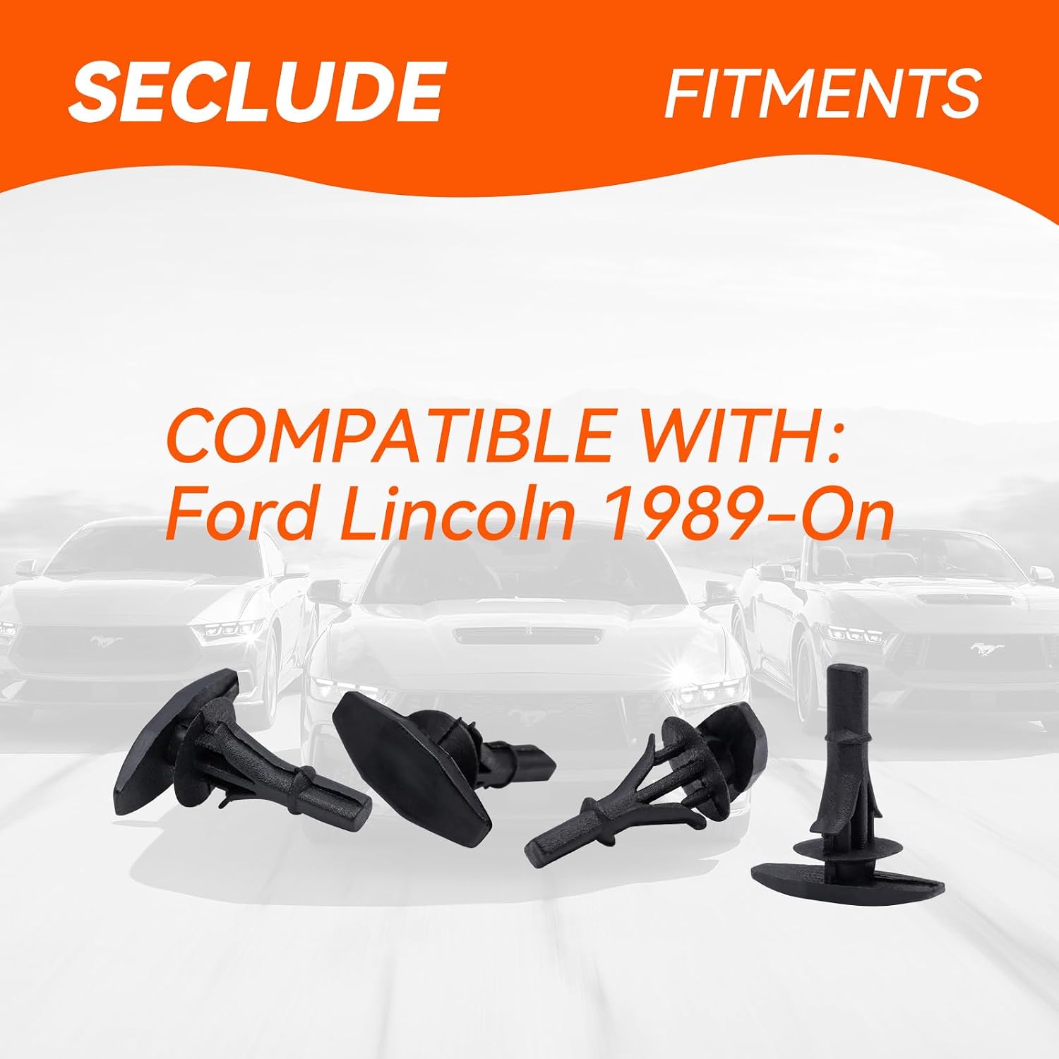 SECLUDE 20PCS Weatherstrip Retainers Clips Replaces N806289-S Compatible with Ford Lincoln