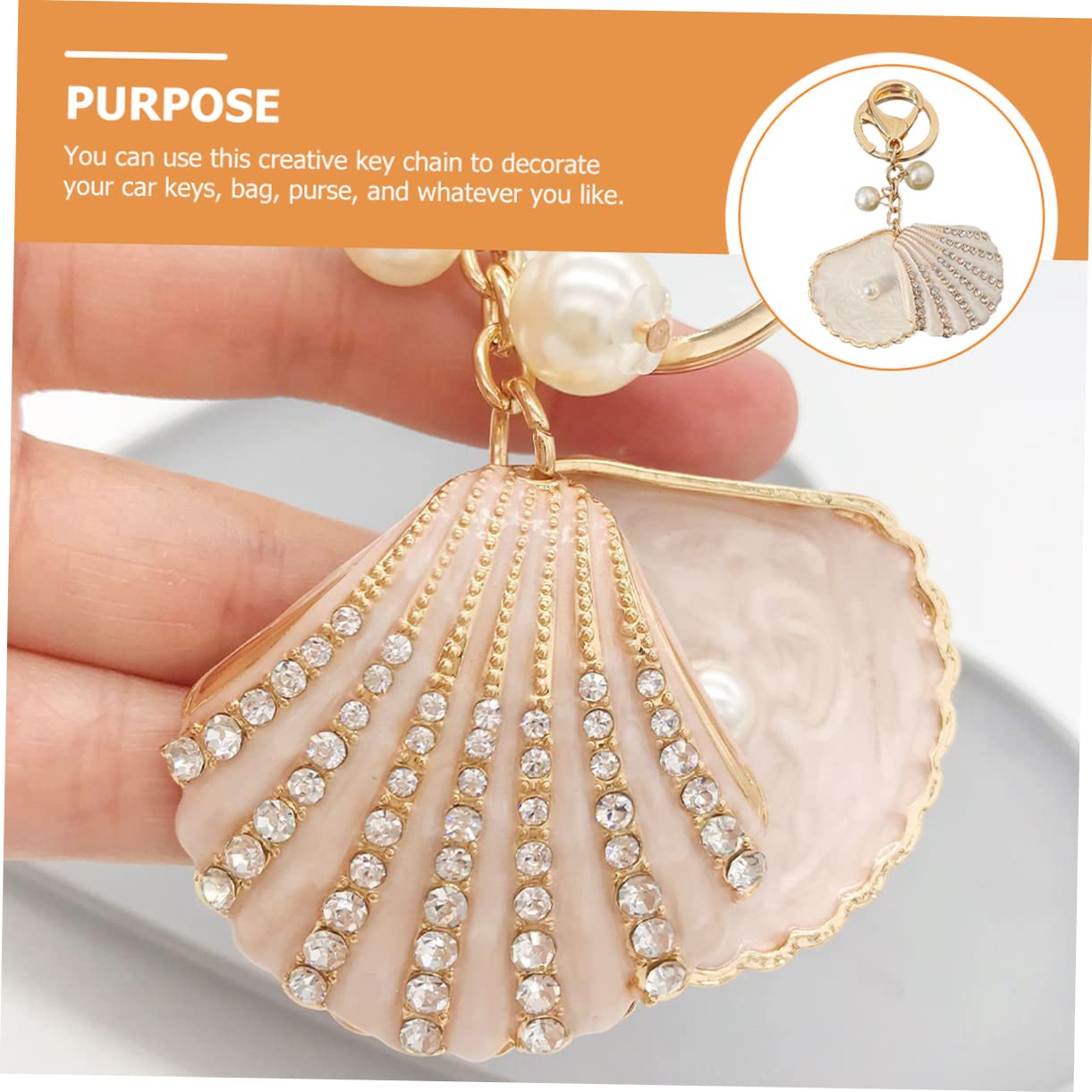 Abaodam 2 Uds Llavero De Concha Mochila De Moda Para Mujer Llaveros Para Llaves De Coche Monederos De Para Mujer Conchas Marinas Colgantes De Llave Monedero Llavero Encantador