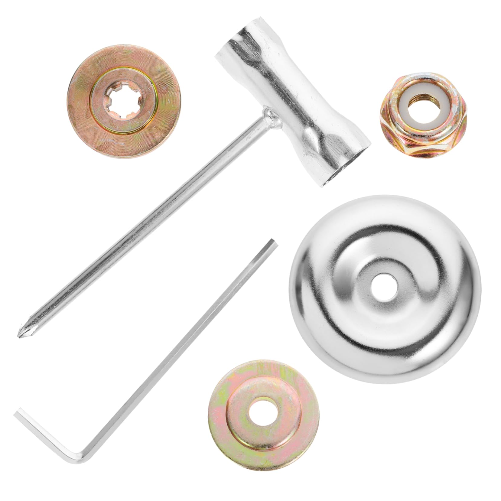 Yardwe 4 Juegos Accesorios para Cortacésped Llave para Cesped Disco De La Máquina Deshierba Llave De Repuesto para Disco De Cortacésped De Jardín Cobre