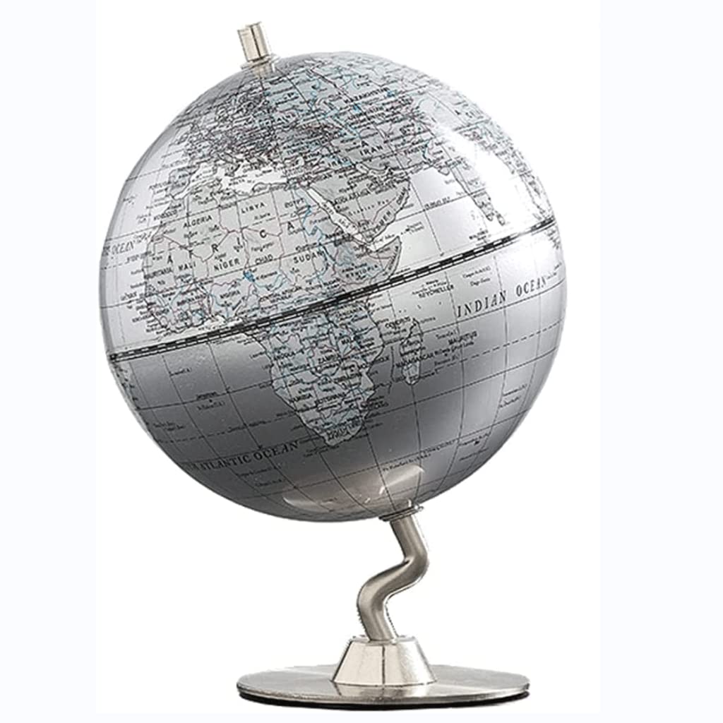 Flyiodfcxv A Globe, Desktop Geo Globe 360° Rotating Retro Gift 5.9 Inch Diameter Clear Text Marking