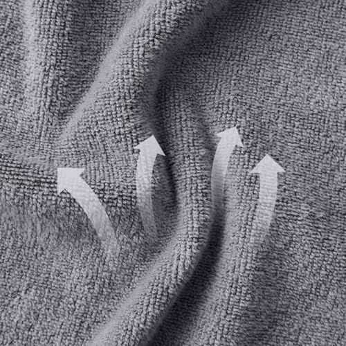 Men's Fleece Bathrobes Soft Lounge House Robes with Belt, Full Length Bath Robe Plain Housecoat with Pockets4