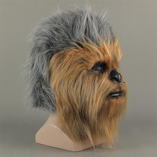 Miniatura 3 de FPOLAN Chewbacca - Máscara de disfraz de adulto para Halloween, cosplay, mascarada