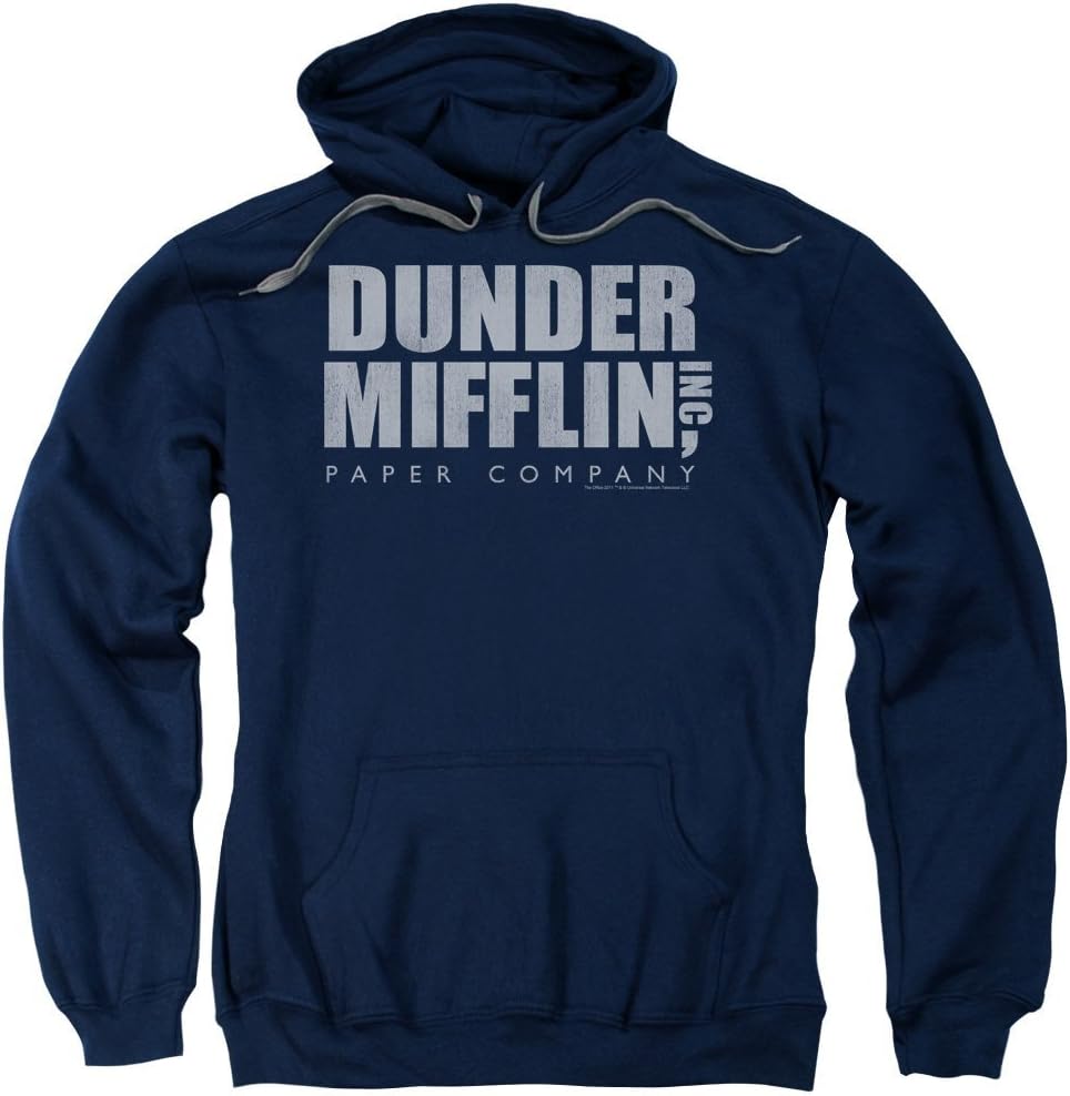 Sons of Gotham The Office Dunder Mifflin Distressed Adult Pull-over Hoodie Xl