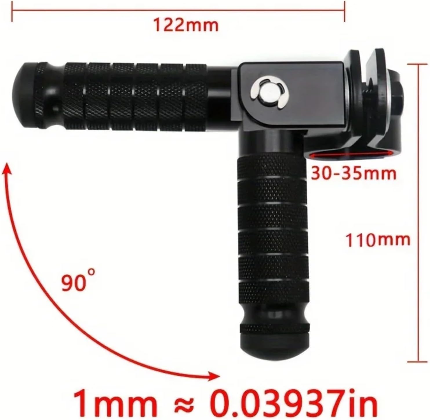 1 Pair CNC Aluminum Universal Foldable Footrest Footpeg for Motorcycles Scooters Karts Bikes(Black)