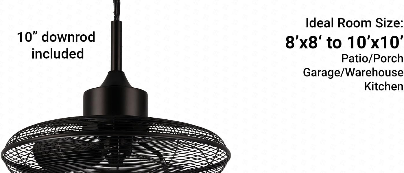 Wynwood QL11191BK 20-Inch Markham Wet Rated Ceiling Fan, Matte Black, Outdoor Ceiling Fan with 3-Way CCT LED Light, 3-Speed Remote Control, All-Weather ABS Blades