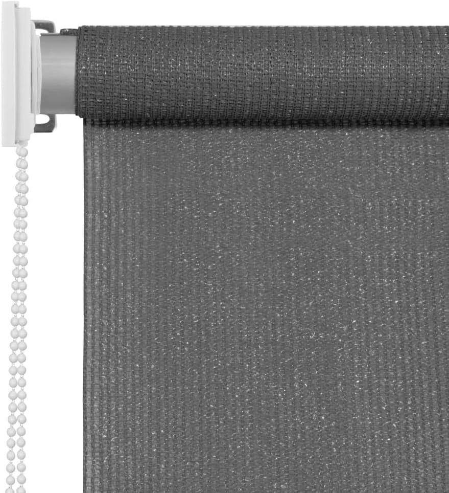 vidaXL Roller Blind, Window Shade with Pull Cord, Blackout Blind, Roll up Blind for Outdoor Office Home Hotel UV Protection, Anthracite