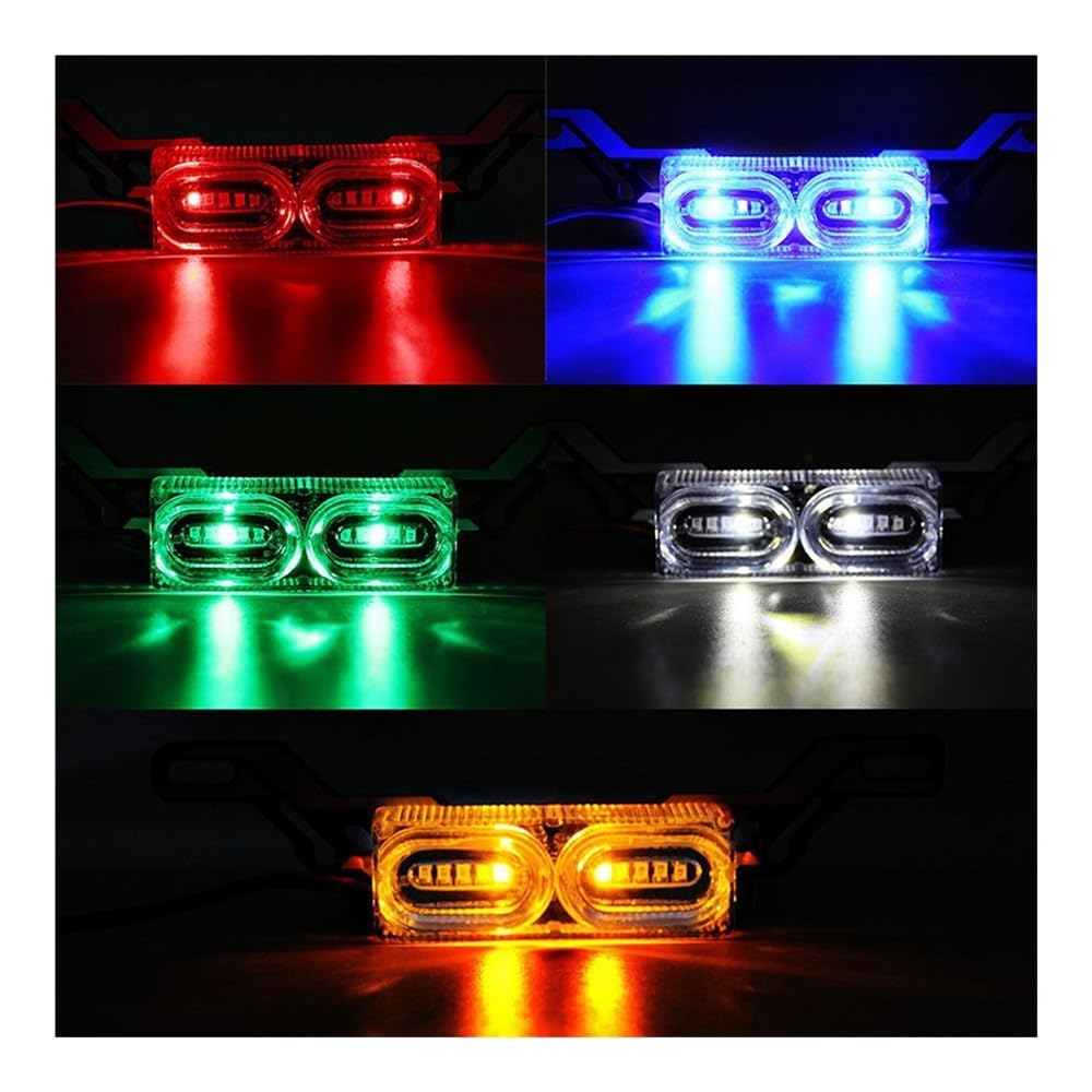 Feu arrière intégré Feu arrière de moto à LED haute luminosité, feu freinage, lampe d'avertissement colorée, accessoires modifiés