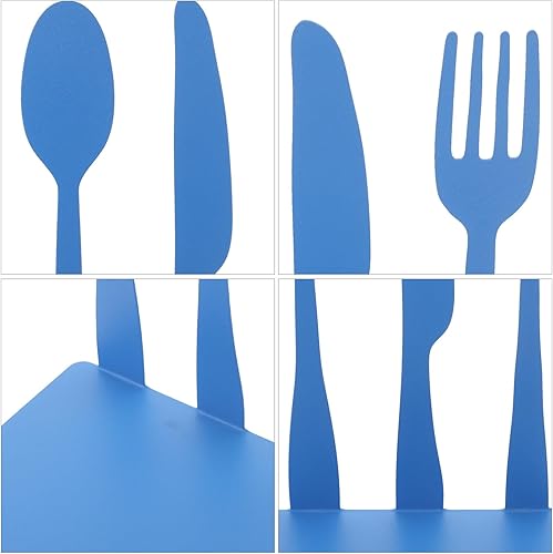 Miniatura 7 de Recambio de bolígrafo borrable de metal sujetalibros de cocina, tenedor, cuchara, soporte para libros de cocina para estante de cocina, inauguración