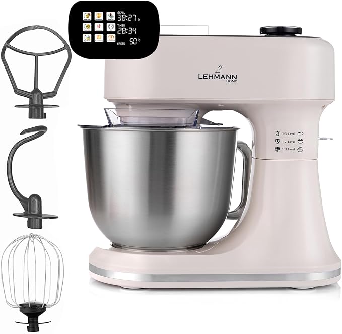 LEHMANN Küchenmaschine, Knetmaschine mit 5-L beheizte Rührschüssel, integrierte Waage & Timer, Touchscreen-Steuerung, Teiggärfunktion, Teigmaschine mi: Amazon-Kaufcheck, Preis und Alternativen 2026