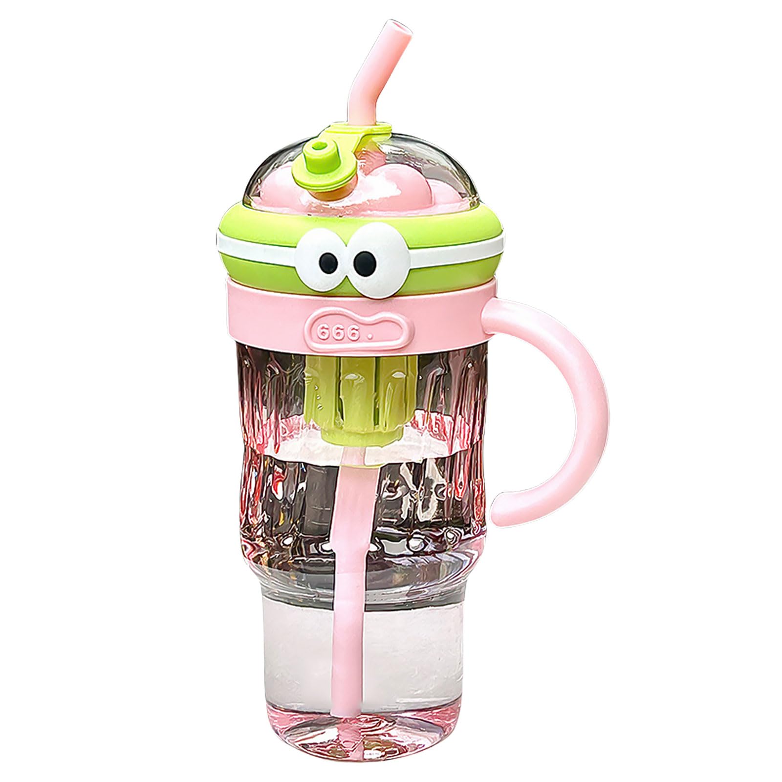 Buxuaaaa Women's A Buxuaaa Water Cup With Handle Portable Straw Drinkware Large Capacity Ice Cup For Various Drink Juices Mug For Travel Drinkware