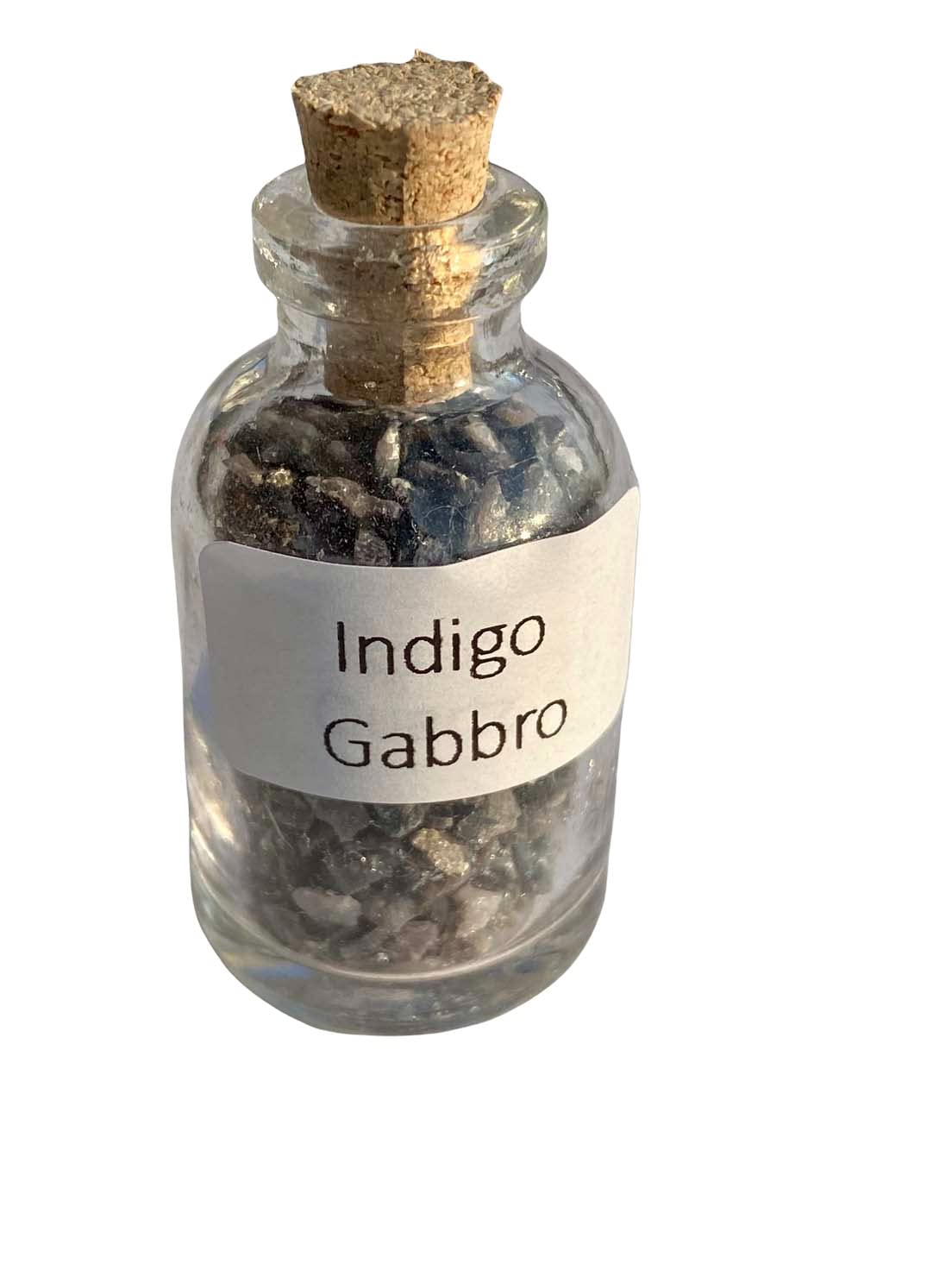 Indigo Gabbro Mystic Merlinite Crystal Mini Gemstone Bottles, Many Different Crystals Available! (Gabbro Indigo Merlinite) - Image 2