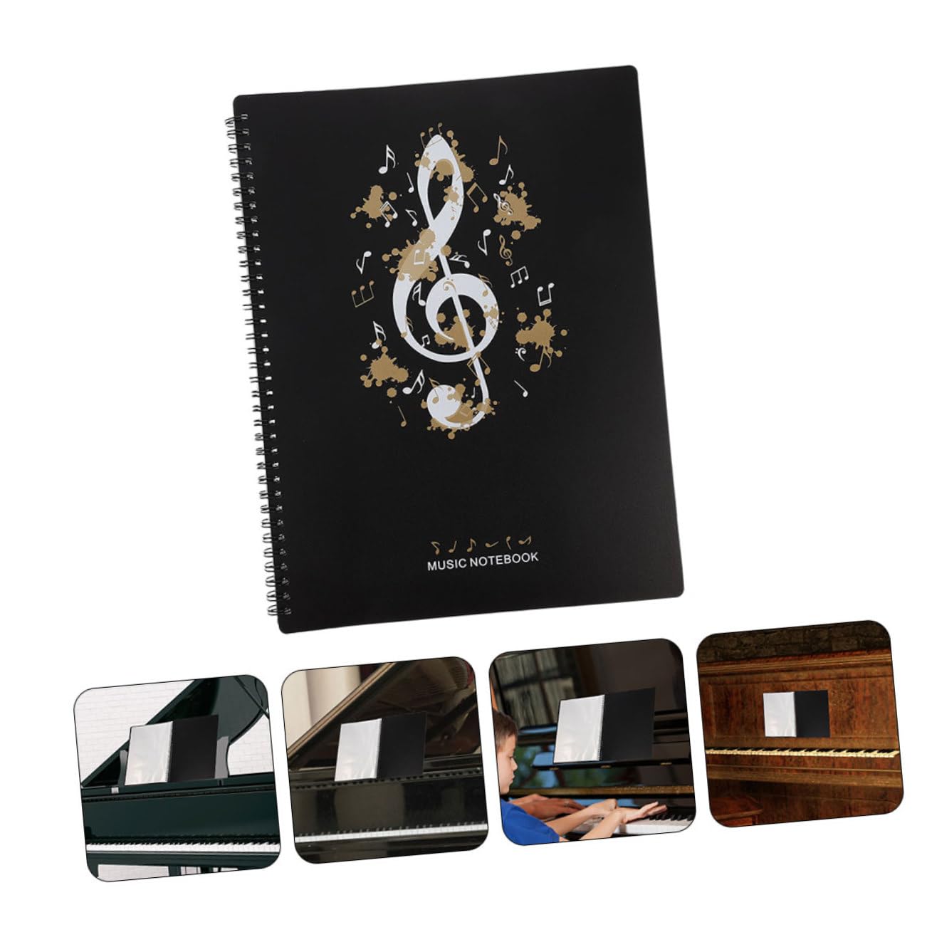 2pezzi Cartelle Musicali con Raccoglitori Inserti Trasparenti Design Resistente Grande Capacità per Organizzare e Conservare Spartiti e Documenti