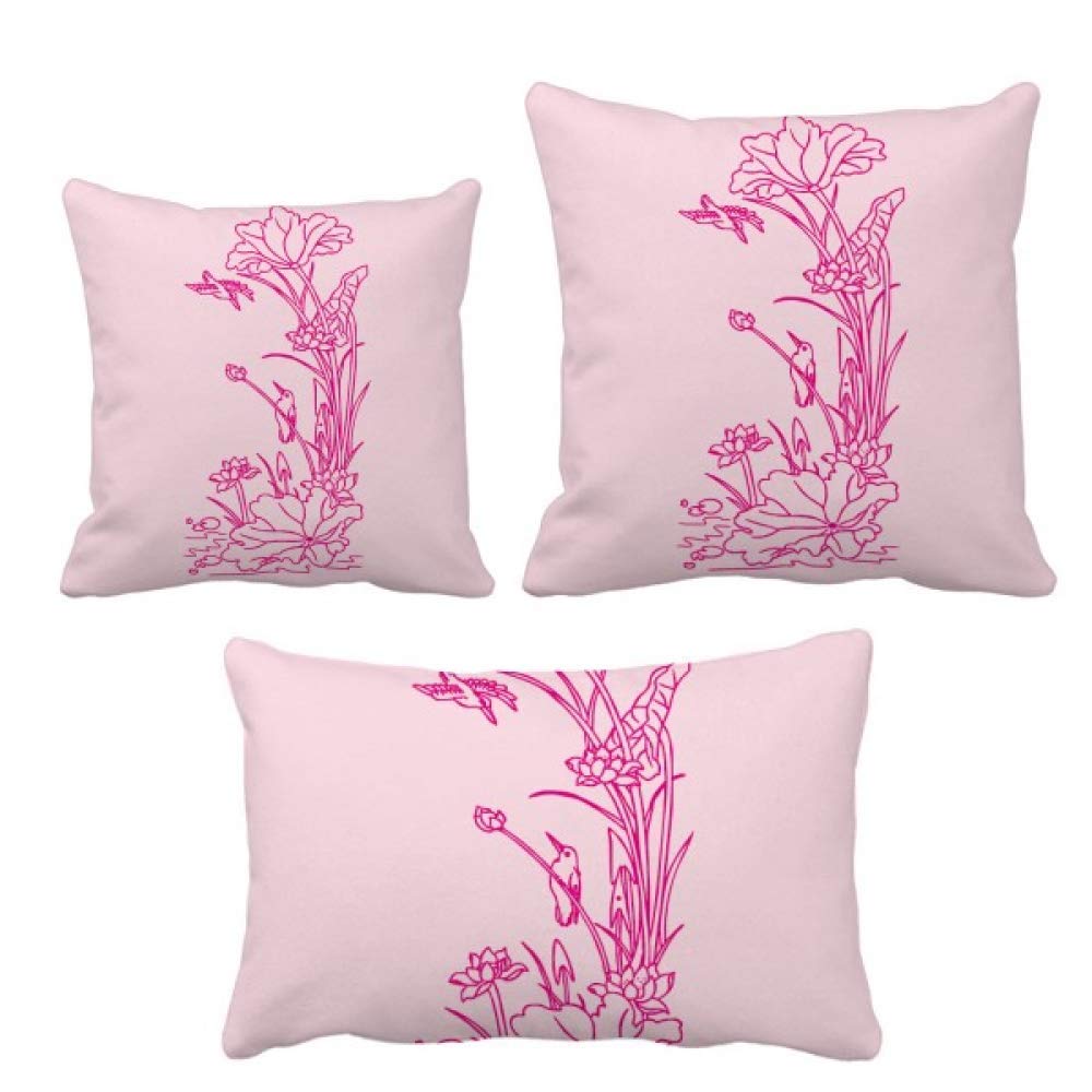 Coussin fleur de lotus décoratif avec garnissage pour canapé salon et décoration maison