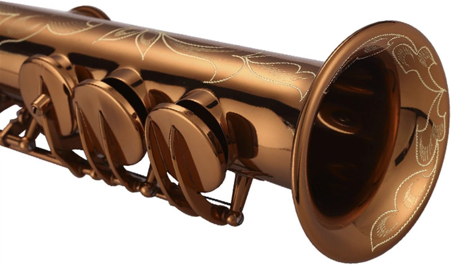 Zestaw dla początkujących saksofonu - B-flat Straight Pipe wysoki instrument dęty drewniany dla dorosłych - profesjonalny instrument wydajności dla początkujących