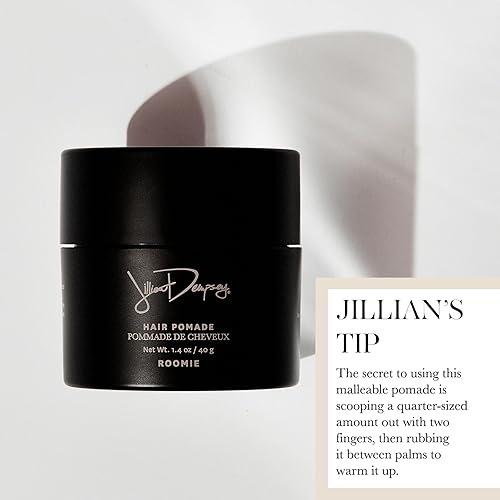 Miniatura 4 de Jillian Dempsey Roomie Hair Pomade Cera para peinar el cabello para hombres y mujeres, pomada para definición, textura y sujeción, cera sólida que