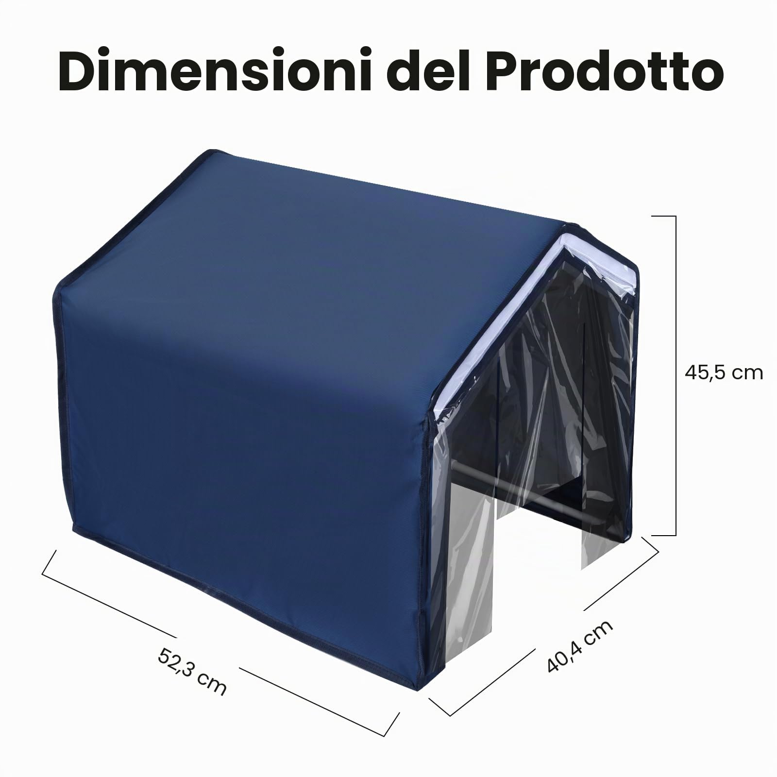 Copertura per lettiera per gatti chiusa, copertura rimovibile per lettiera, tenda aperta per un facile accesso alla copertura superiore chiusa