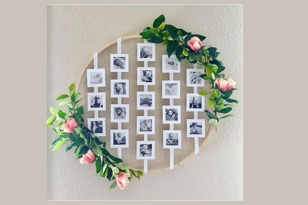 DIY Floral Photo Hoop, 58 OFF