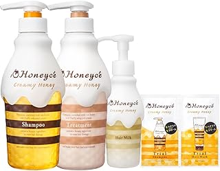 ハニーチェ クリーミーハニー シャンプー トリートメント ヘアミルク 1dayお試し付き セット 480mL×2+115mL+(10mL+10g)【Amazon.co.jp限定】