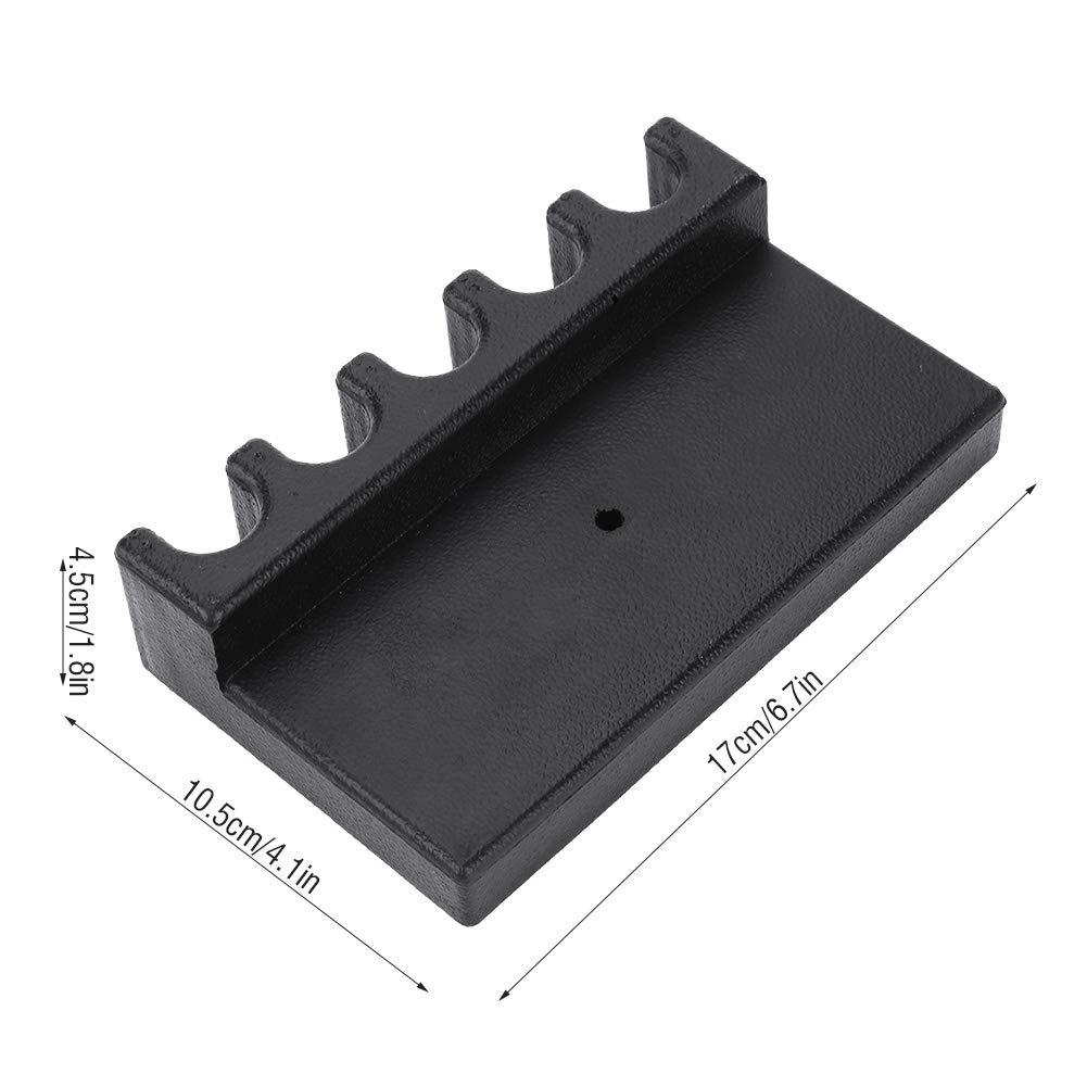equlup 17x10.5x4.5cm / 6.7x4.1x1.8in Pool Cue Holder Claw, 5 Cue Holes Pool Cue Holder, Portable Cue Rest Cue Stick Holder Rack Storage Fixed Accessories