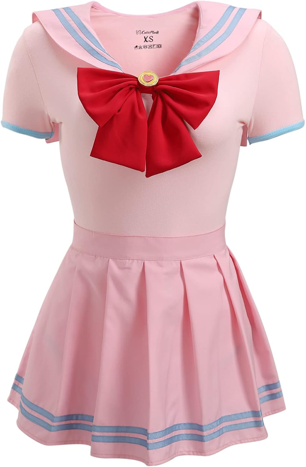 CutiePlusU Button Crotch Onesie Women Romper Bodysuit Skirt Set - Image 5